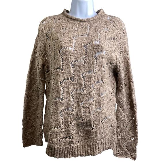 Inhabit Sweaters - Inhabit Women's Beige Wool Blend Knit Sweater Size S Boho Luxe Chunky Natural